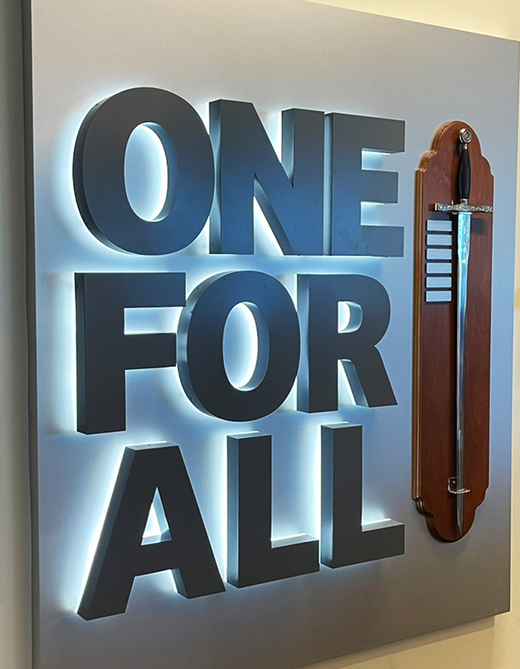 LED Sign with custom slogan for wall 3D Backlit custom quote sign for wall