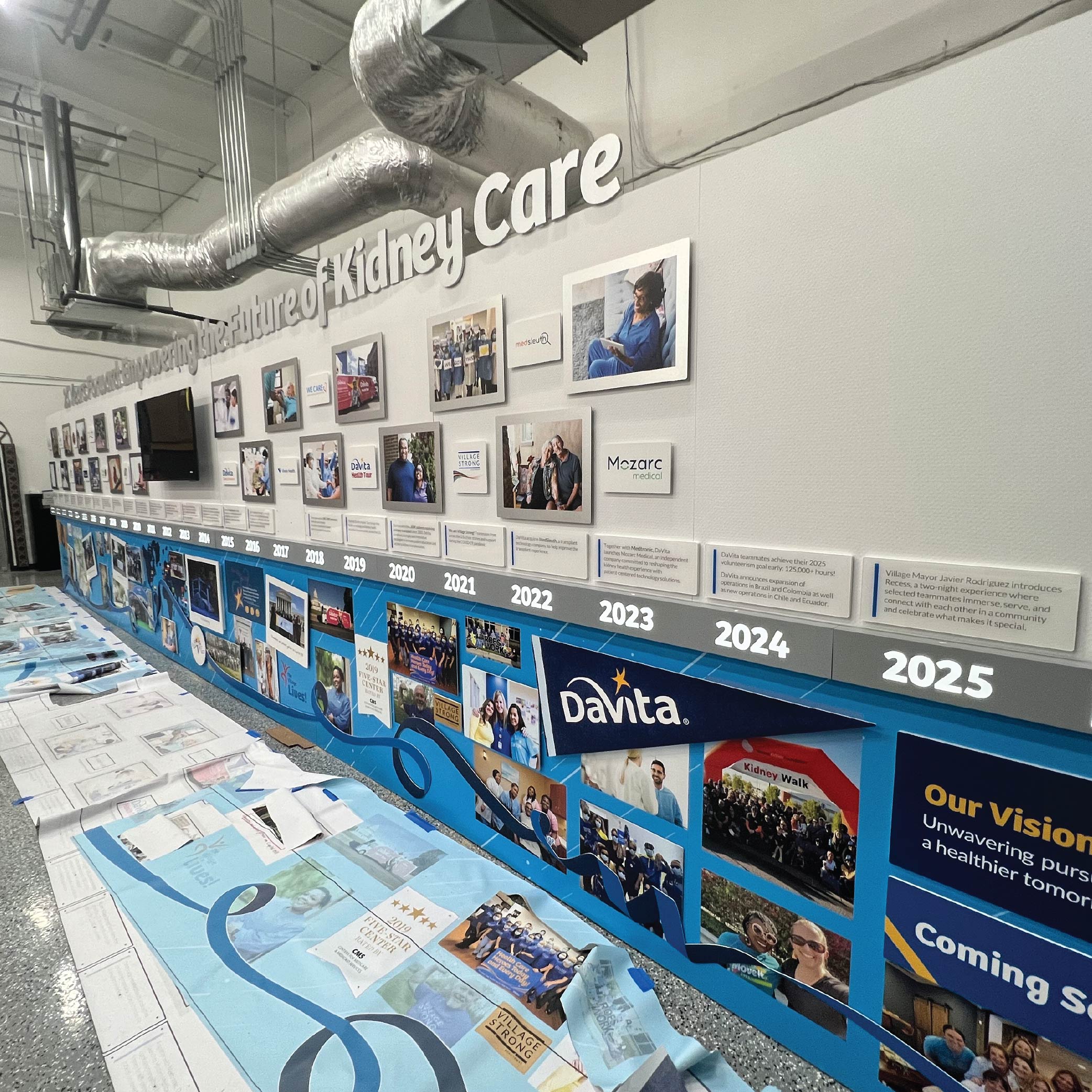 company timeline mural wall display timeline mural wall sign for company anniversary