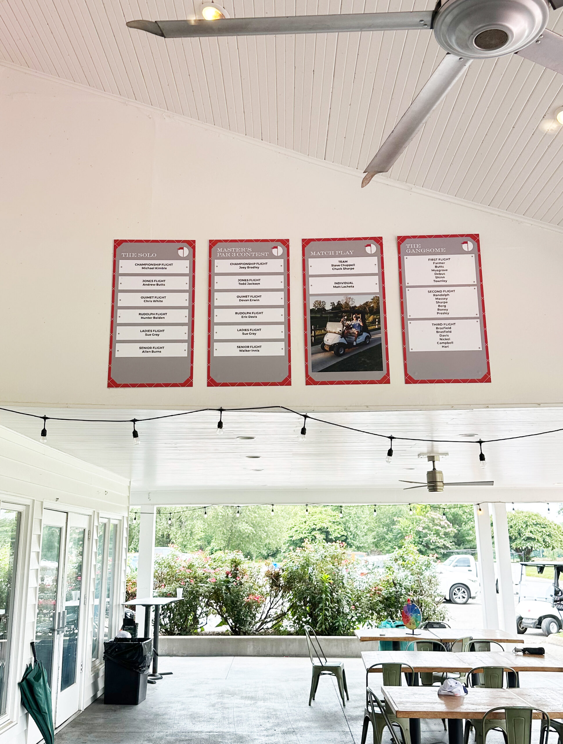 Magnetic changeable boards on brushed silver aluminum Magnetic signage for member recognition boards on brushed silver metal